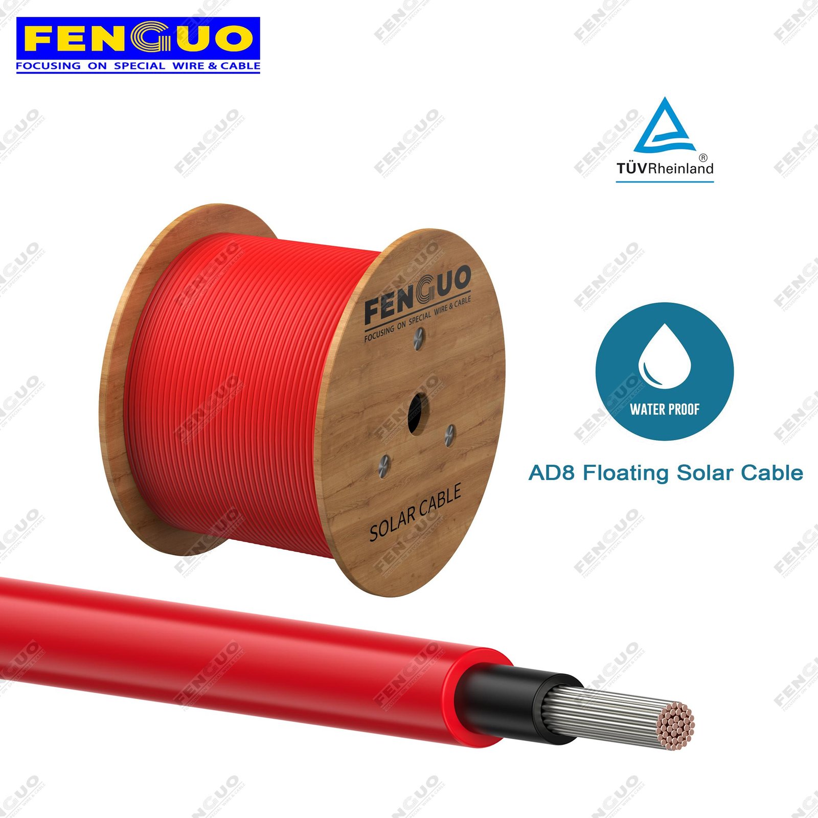 AD8 Floating Solar Cable New TÜV 2Pfg 2750 For Floating PV Solar System - 图片 2