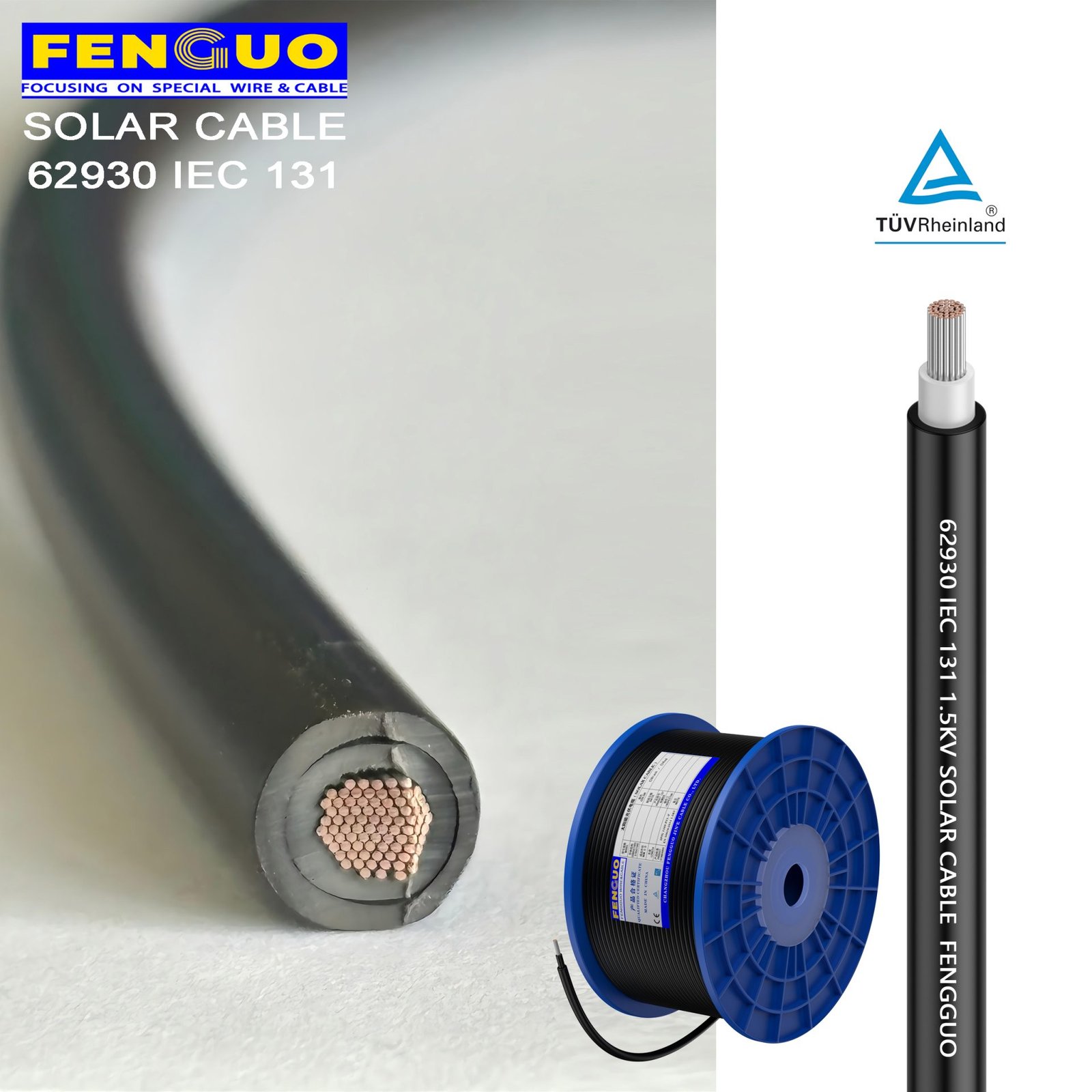 62930 IEC 131 1500V Black Solar Cable